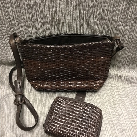 Talbots Brown Crossbody Woven Bag Set - Picture 4 of 10